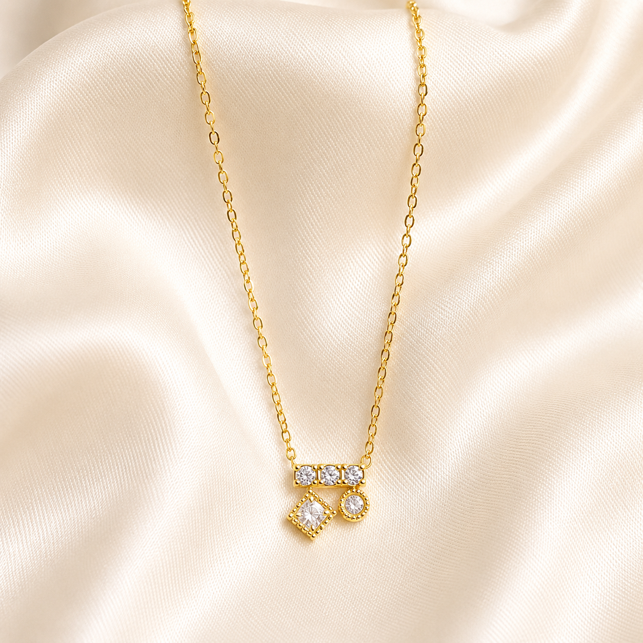 Multi-Charm Crystal Necklace