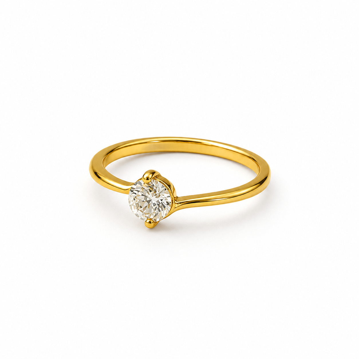 Classic Solitaire Gold Ring