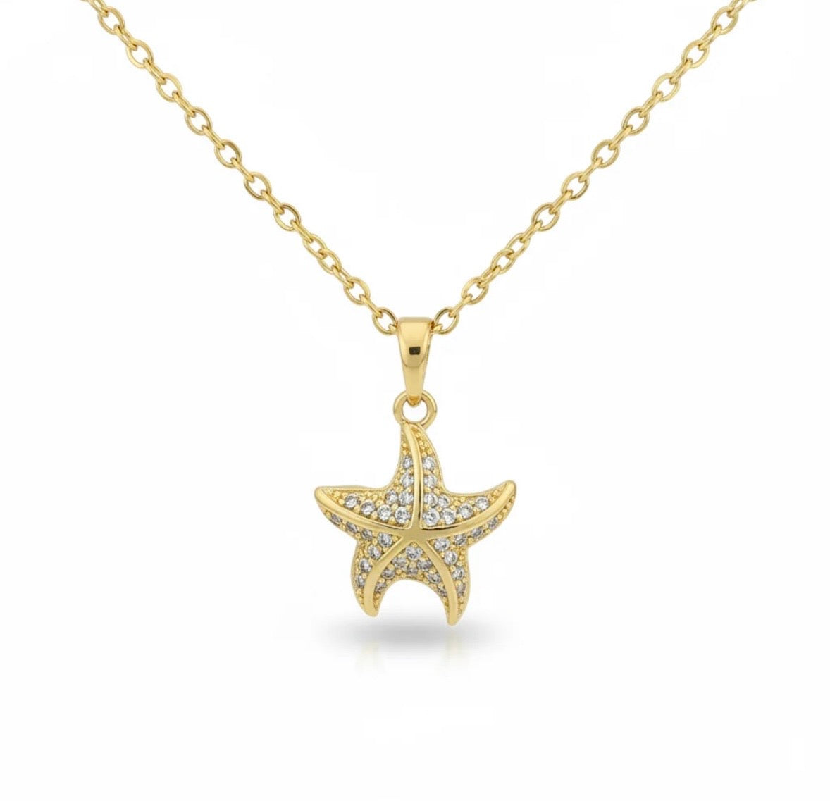 Starfish Gold Pendant Necklace