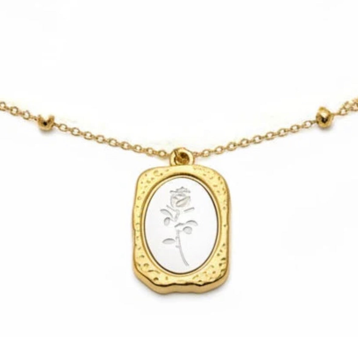 Rose Bloom Vintage Pendant Necklace