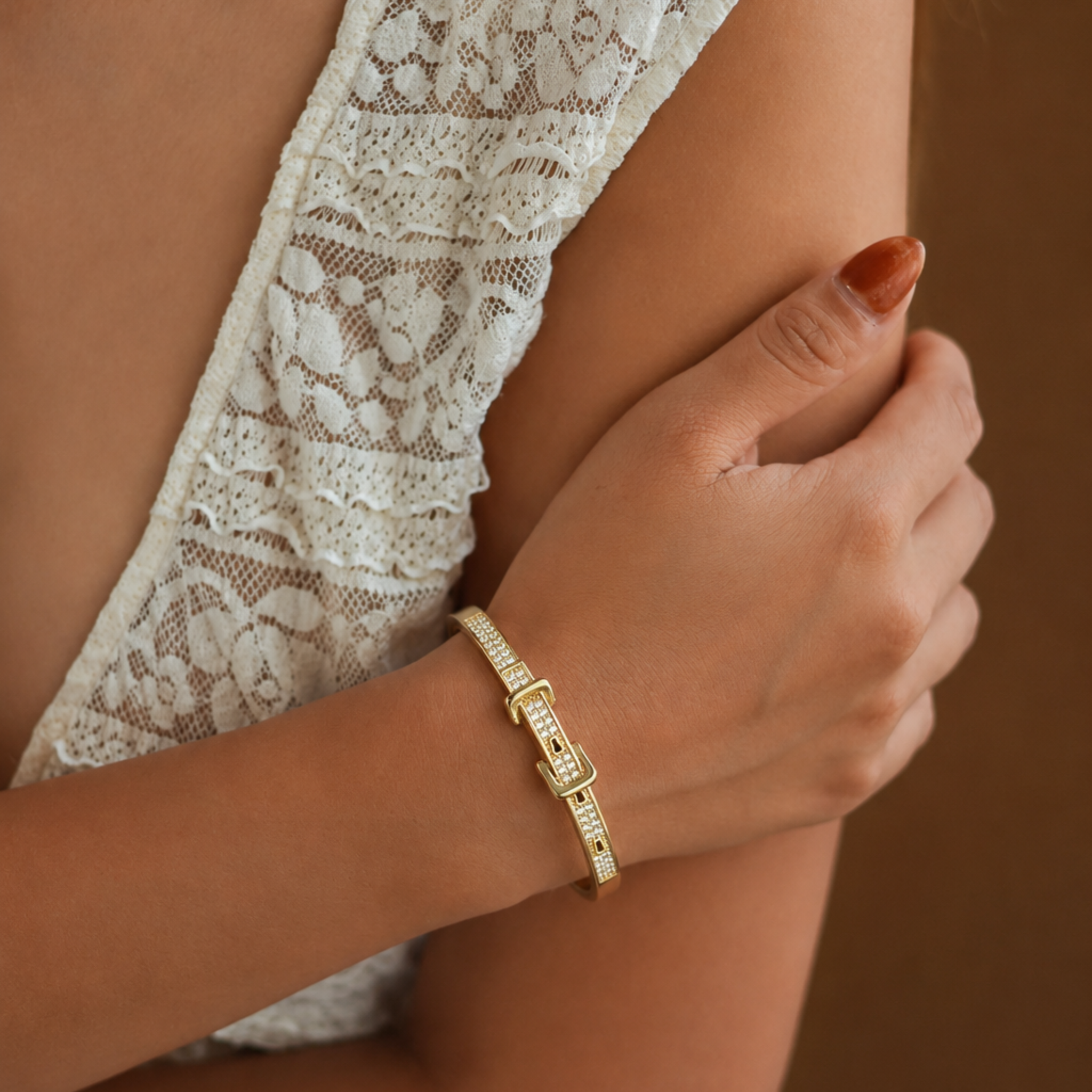 Gold Plated Buckle Bracelet