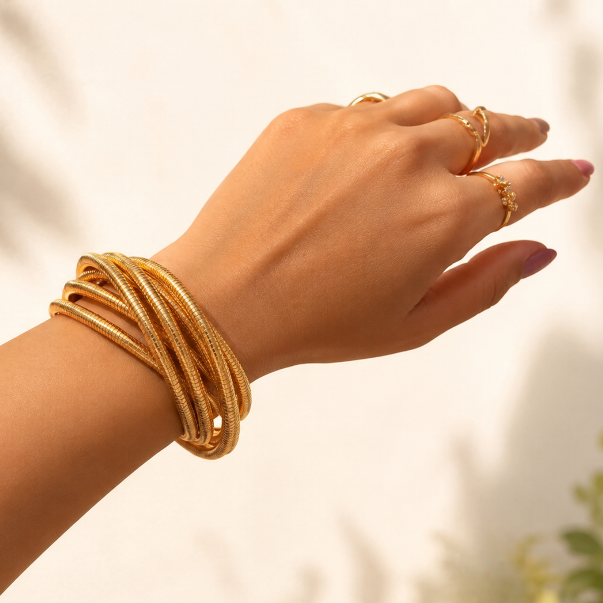 Gold Coil Bracelet