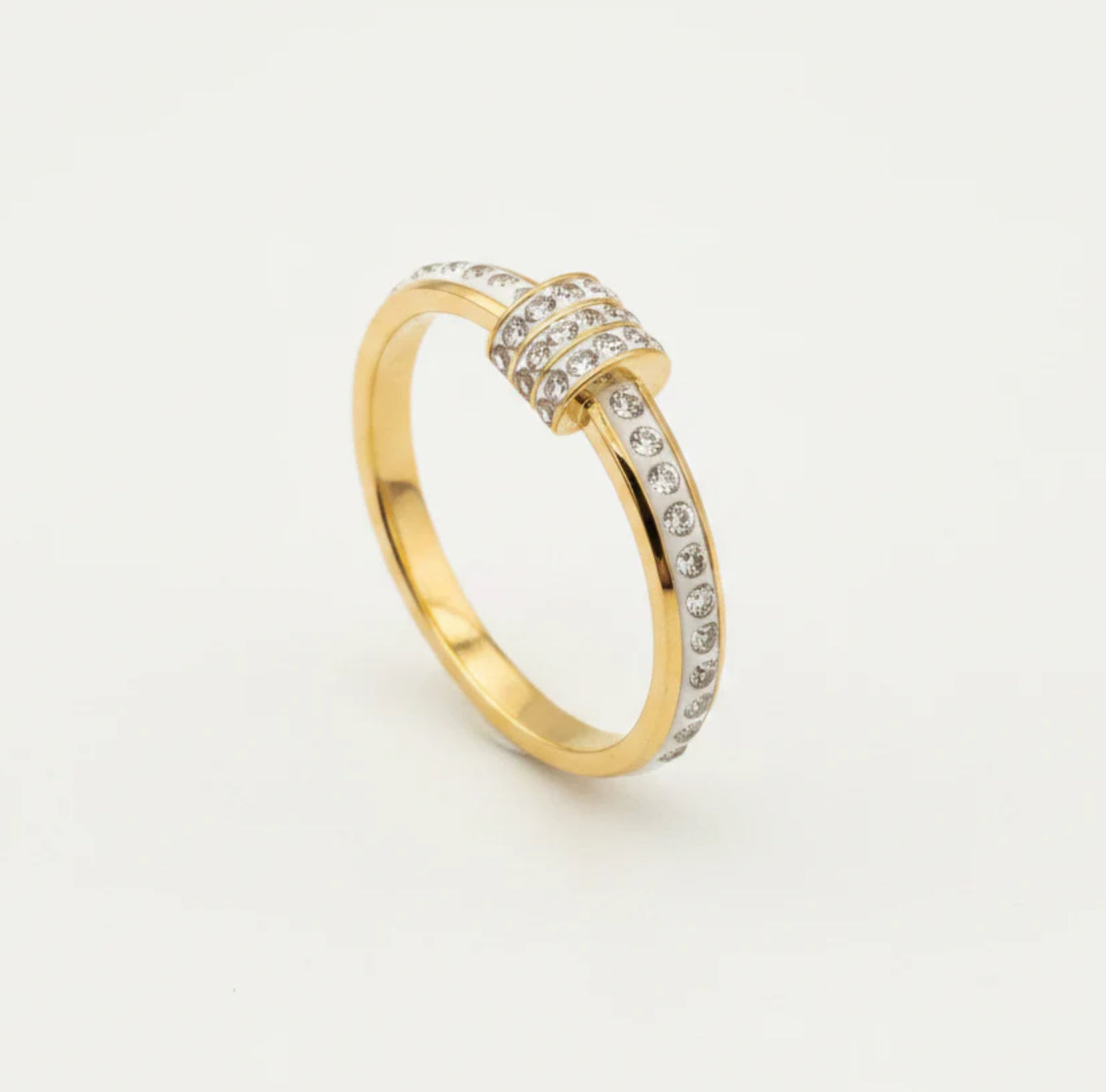 Crystal Wrap Gold Ring