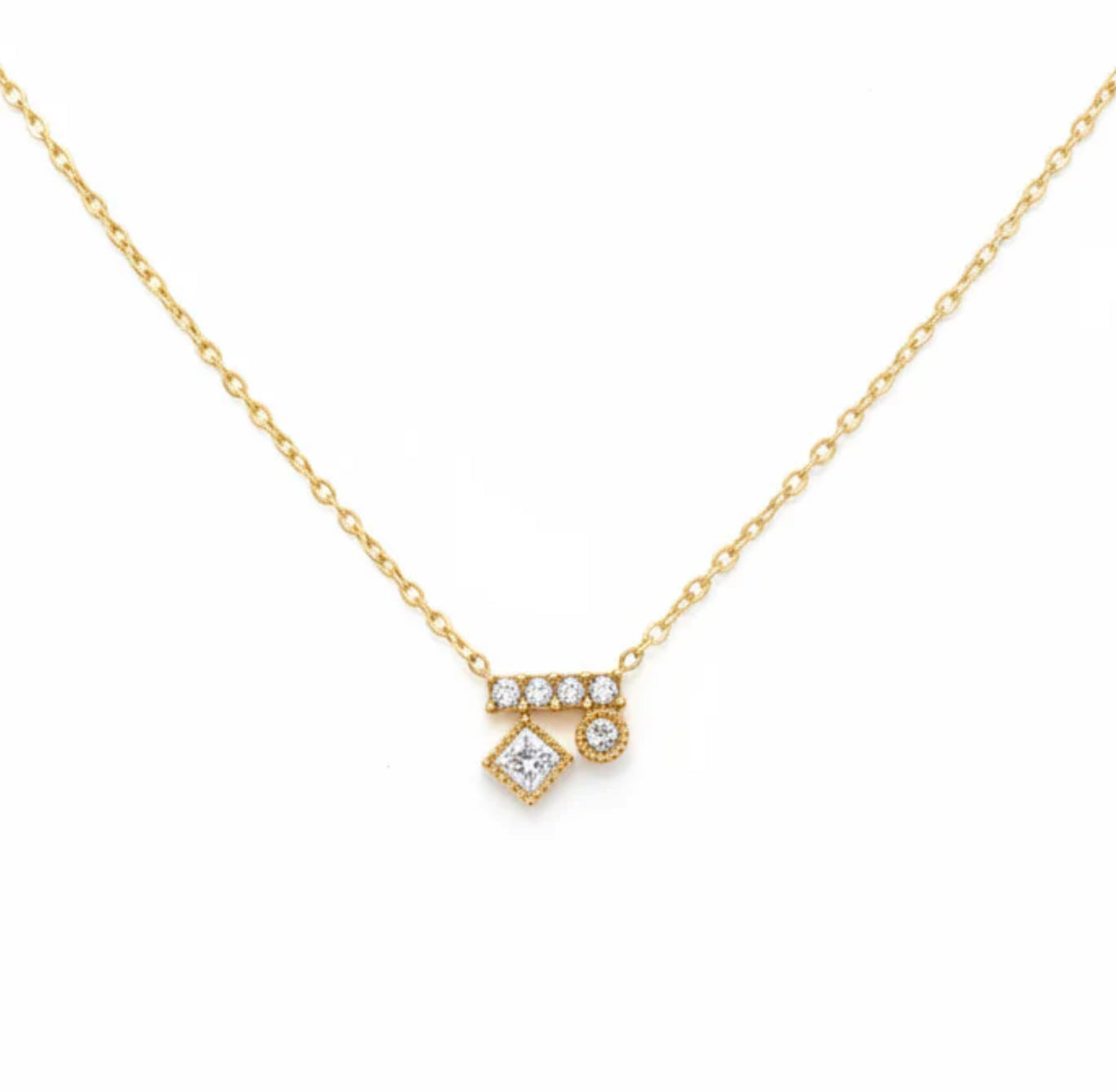 Multi-Charm Crystal Necklace