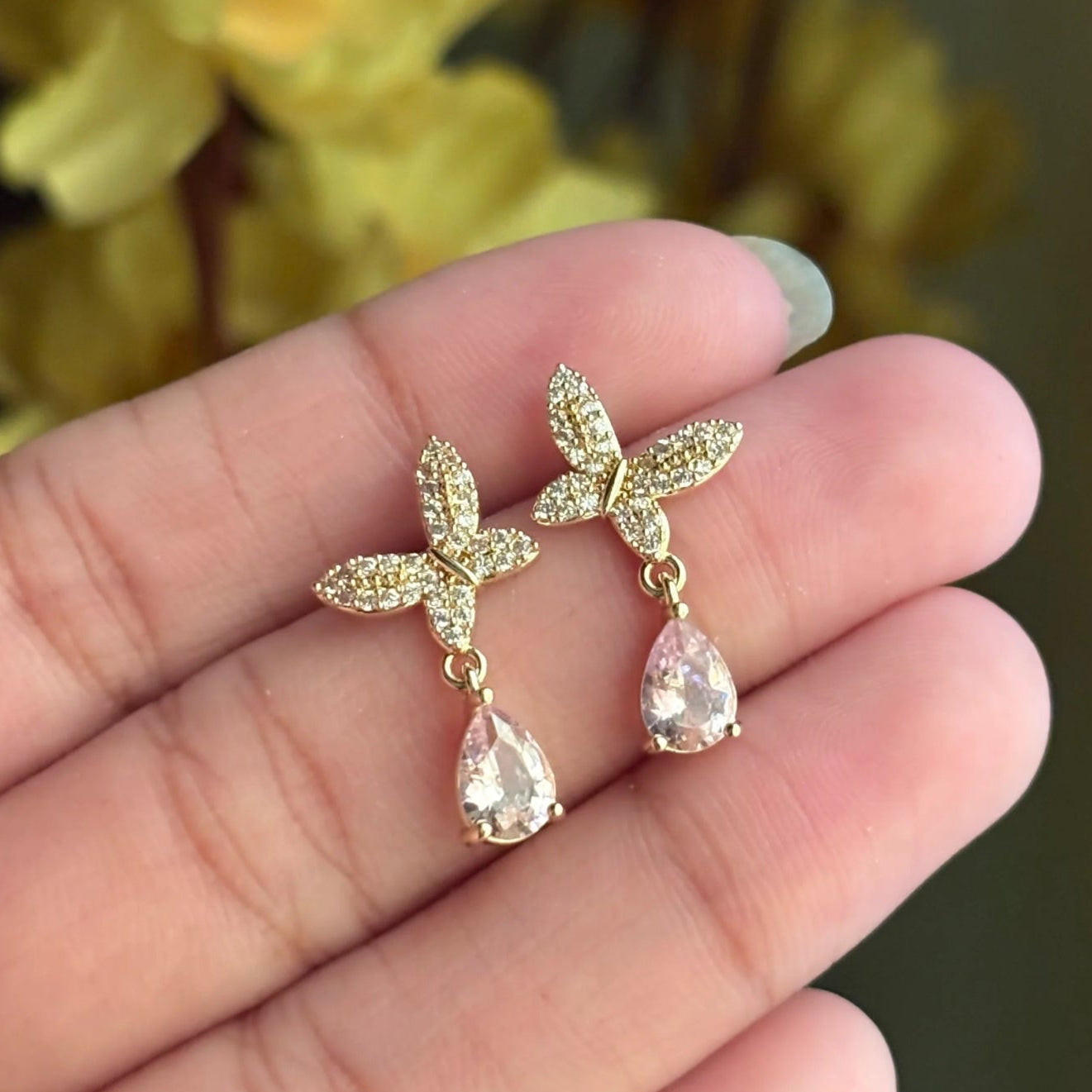 Butterfly Teardrop Earrings
