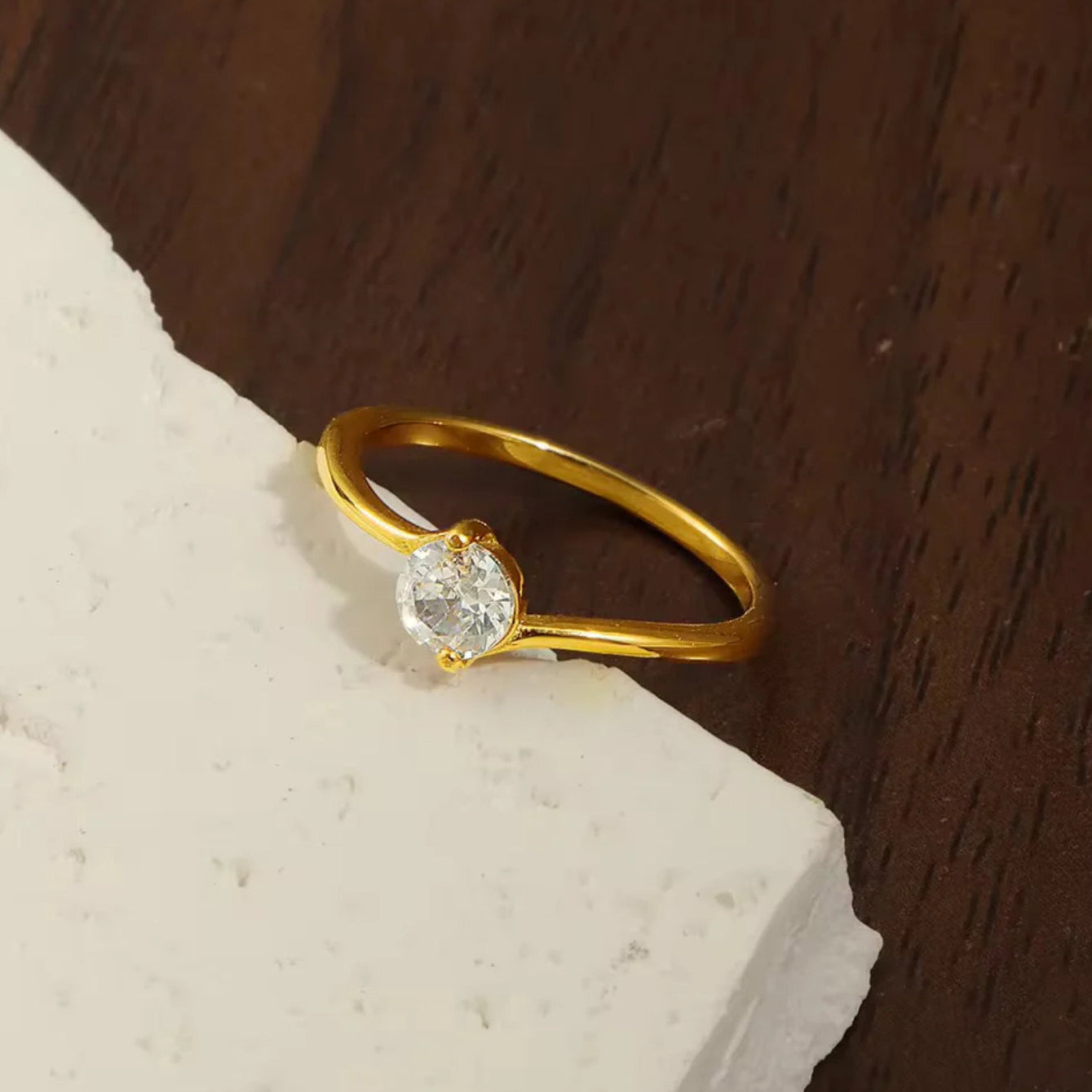 Classic Solitaire Gold Ring