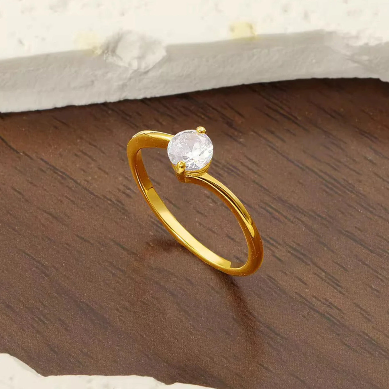 Classic Solitaire Gold Ring