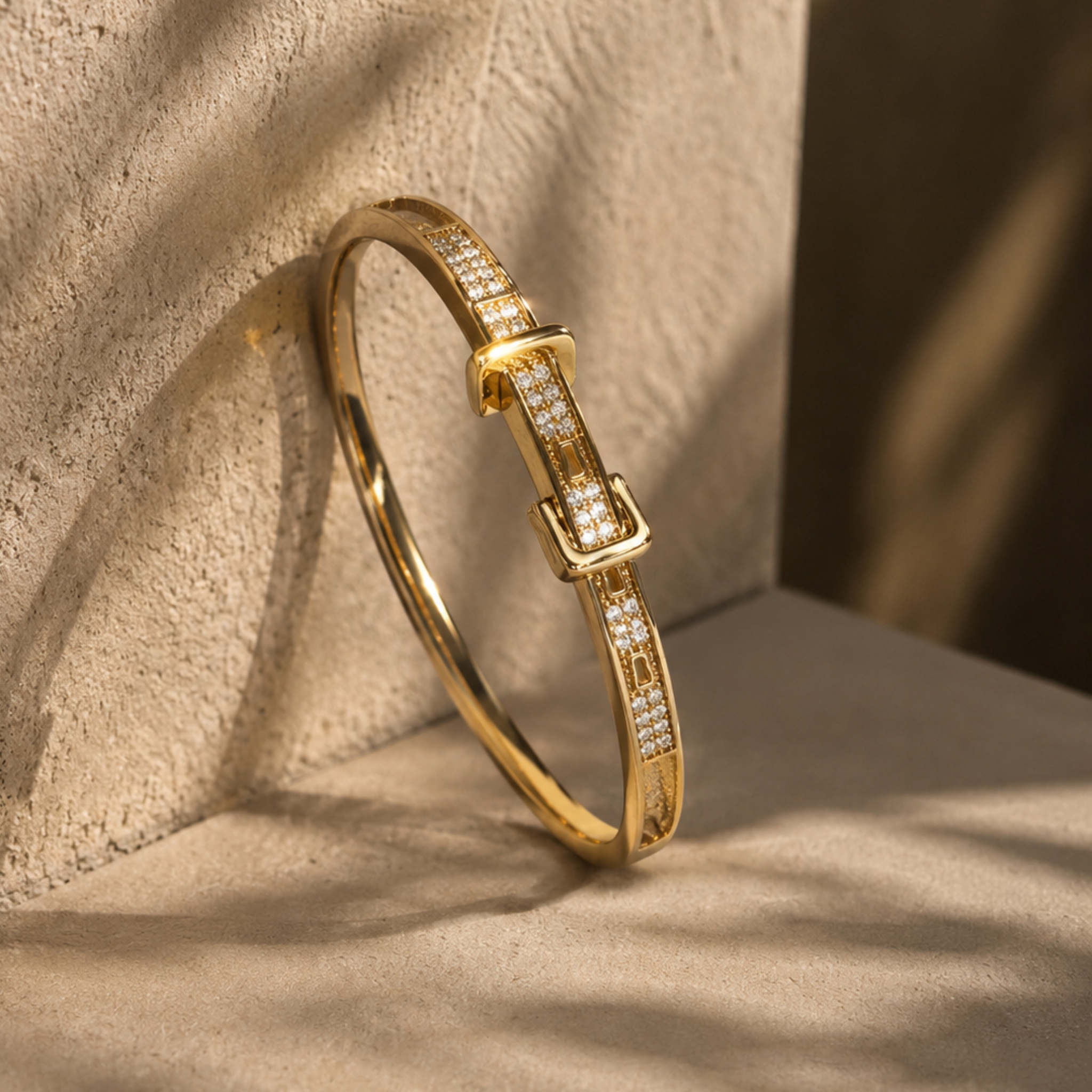 Gold Plated Buckle Bracelet