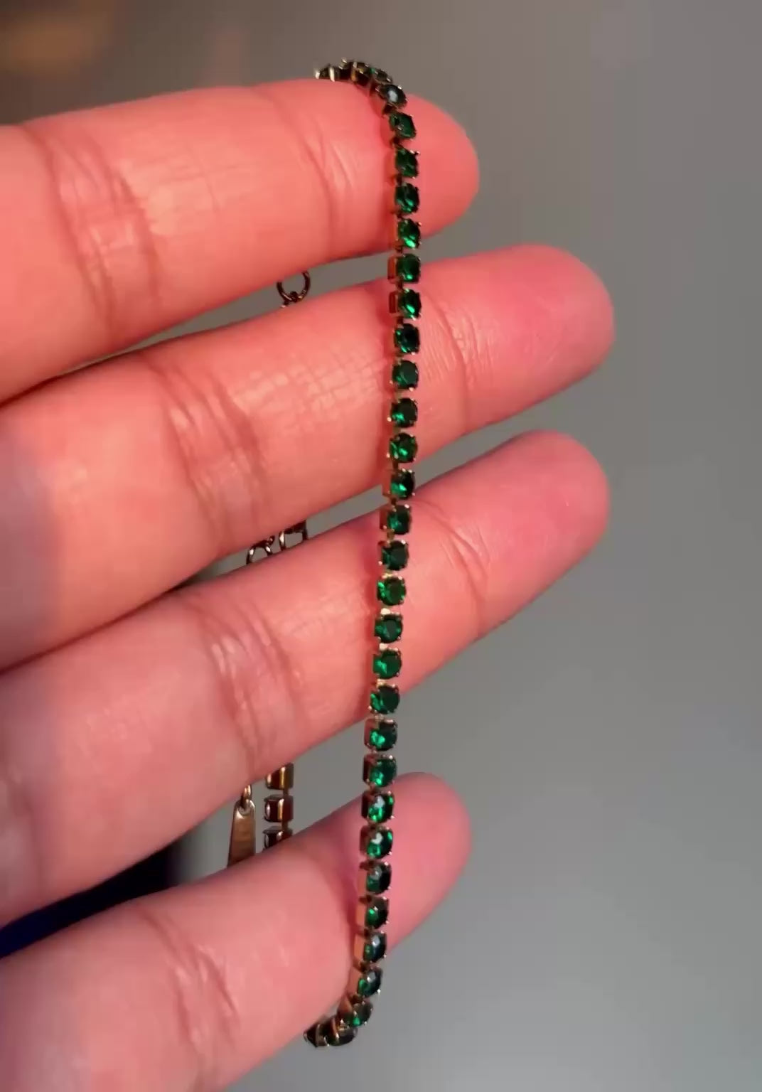Emerald Crystal Tennis Bracelet ORNBR1113